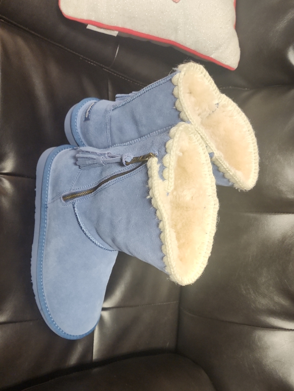 Lam Cozy Blue Faux-Shearling Women's Boot